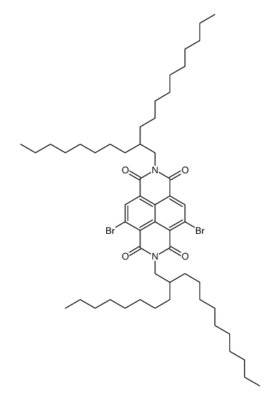 N,N'-bis(2-octyldodecyl)-2,7-dibromonaphthalene-1,4,5,8-bis(dicarboximide)结构式