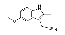 (5-methoxy-2-methyl-1H-indol-3-yl)-acetonitrile结构式