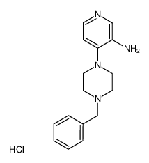 1-(3'-Amino-4'-pyridyl)-4-benzylpiperazine Structure