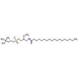 RAC-2-METHOXY-3-OCTADECANAMIDO-1-PROPYL PHOSPHOCHOLINE Structure