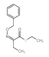 Butanethioic acid,2-[(phenylmethoxy)imino]-, S-ethyl ester结构式