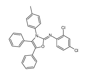 N-(2,4-dichlorophenyl)-3-(4-methylphenyl)-4,5-diphenyl-1,3-oxazol-2-imine结构式
