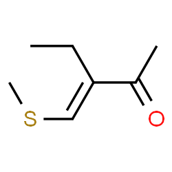 2-Pentanone, 3-[(methylthio)methylene]- (9CI) Structure