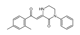 (3Z)-3-[2-(2,4-dimethylphenyl)-2-oxo-ethylidene]-1-phenyl-piperazin-2- one Structure