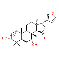 (13α,17α)-21,23-Epoxy-1α,3α,7α-trihydroxy-4,4,8-trimethyl-24-nor-5α-chola-20,22-dien-15-one Structure