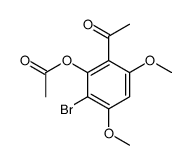 (2-acetyl-6-bromo-3,5-dimethoxyphenyl) acetate结构式