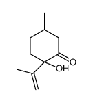 2-hydroxy-5-methyl-2-prop-1-en-2-ylcyclohexan-1-one结构式