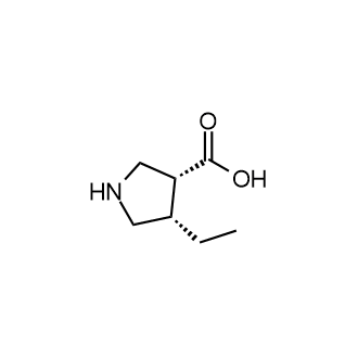 (3R,4S)-4-Ethylpyrrolidine-3-carboxylic acid structure