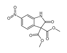 3,3-bis(methoxycarbonyl)-6-nitroindolin-2-one结构式