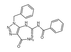 5-(3-benzoylthioureido)-1-benzyl-1H-1,2,3-triazole-4-carboxamide Structure