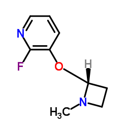 Pyridine, 2-fluoro-3-[[(2S)-1-methyl-2-azetidinyl]methoxy]- (9CI)结构式