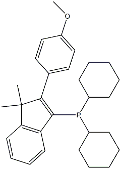 dicyclohexyl[2-(4-methoxyphenyl)-1,1-dimethyl-1H-inden-3-yl]Phosphine结构式