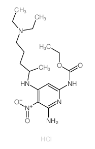 ethyl N-[6-amino-4-(5-diethylaminopentan-2-ylamino)-5-nitro-pyridin-2-yl]carbamate结构式