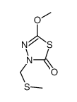 5-methoxy-3-(methylsulfanylmethyl)-1,3,4-thiadiazol-2-one结构式