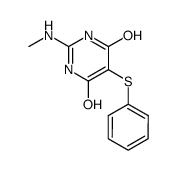 2-(methylamino)-5-(phenylthio)pyrimidine-4,6-diol结构式