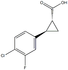 2-(4-氯-3-氟苯基)环丙烷-1-羧酸结构式