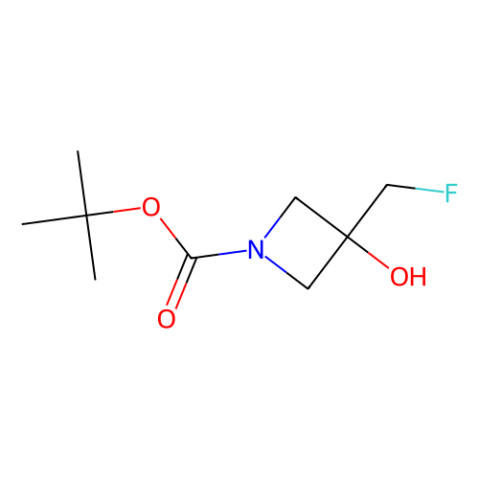 tert-butyl 3-(fluoromethyl)-3-hydroxyazetidine-1-carboxylate结构式