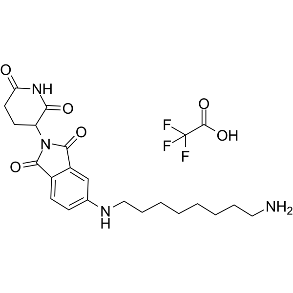 Thalidomide-5-NH2-C8-NH2 TFA Structure