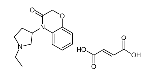 4-(1-ethylpyrrolidin-1-ium-3-yl)-1,4-benzoxazin-3-one,(E)-4-hydroxy-4-oxobut-2-enoate结构式