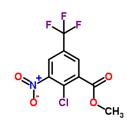 Methyl 2-chloro-3-nitro-5-(trifluoromethyl)benzoate结构式