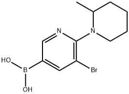 5-Bromo-6-(2-methylpiperidin-1-yl)pyridine-3-boronic acid图片