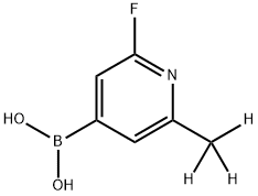 (2-fluoro-6-(methyl-d3)pyridin-4-yl)boronic acid structure