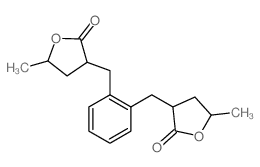 5-methyl-3-[[2-[(5-methyl-2-oxo-oxolan-3-yl)methyl]phenyl]methyl]oxolan-2-one结构式