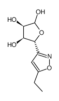 2,3,4-Furantriol, 5-(5-ethyl-3-isoxazolyl)tetrahydro-, (3R,4S,5R)- (9CI) Structure