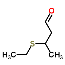 3-(Ethylsulfanyl)butanal Structure