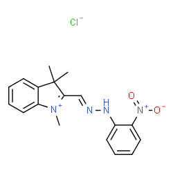1,3,3-trimethyl-2-[[(2-nitrophenyl)hydrazono]methyl]-3H-indolium chloride Structure