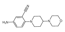 5-amino-2-(4-morpholinopiperidin-1-yl)benzonitrile结构式