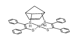 nickel(II)(bis-1,2-diphenyl-1,2-dithiolene)(norbornadiene)结构式