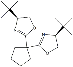 (4S,4''S)-2,2''-亚环己基双[4-叔丁基-4,5-二氢恶唑]结构式