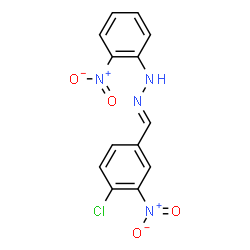 1-(4-chloro-3-nitrobenzylidene)-2-(2-nitrophenyl)hydrazine structure