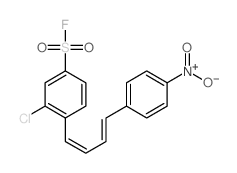 Benzenesulfonylfluoride, 3-chloro-4-[4-(4-nitrophenyl)-1,3-butadien-1-yl]- structure