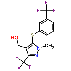 (1-METHYL-3-(TRIFLUOROMETHYL)-5-([3-(TRIFLUOROMETHYL)PHENYL]SULFANYL)-1H-PYRAZOL-4-YL)METHANOL结构式