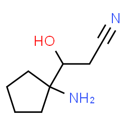 Cyclopentanepropanenitrile,1-amino--bta--hydroxy- Structure