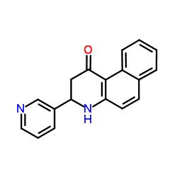 3-PYRIDIN-3-YL-3,4-DIHYDRO-2H-BENZO[F]QUINOLIN-1-ONE结构式