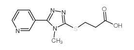 3-[(4-methyl-5-pyridin-3-yl-1,2,4-triazol-3-yl)sulfanyl]propanoic acid Structure