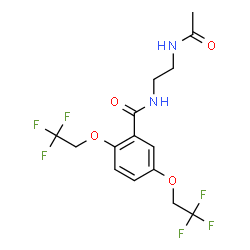 N-[2-(ACETYLAMINO)ETHYL]-2,5-BIS(2,2,2-TRIFLUOROETHOXY)BENZENECARBOXAMIDE结构式