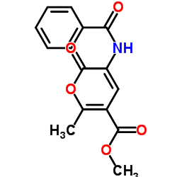 Methyl 3-(benzoylamino)-6-methyl-2-oxo-2H-pyran-5-carboxylate结构式