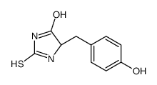 (5S)-5-[(4-hydroxyphenyl)methyl]-2-sulfanylideneimidazolidin-4-one Structure