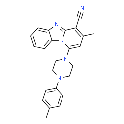 3-methyl-1-(4-(p-tolyl)piperazin-1-yl)benzo[4,5]imidazo[1,2-a]pyridine-4-carbonitrile结构式