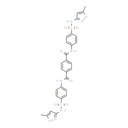 N,N'-bis(4-{[(5-methyl-3-isoxazolyl)amino]sulfonyl}phenyl)terephthalamide结构式