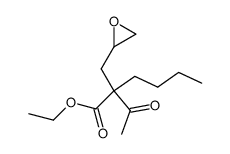 2-Acetyl-2-oxiranylmethyl-hexanoic acid ethyl ester Structure