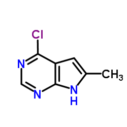 4-氯-6-甲基-7H-吡咯并[2,3-d]嘧啶结构式