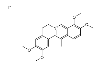 2,3,9,10-tetramethoxy-13-methyl-5,6-dihydroisoquinolino[2,1-b]isoquinolin-7-ium,iodide结构式