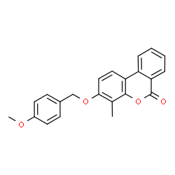 3-[(4-methoxyphenyl)methoxy]-4-methylbenzo[c]chromen-6-one structure