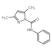 3,5-dimethyl-N-phenyl-pyrazole-1-carboxamide结构式