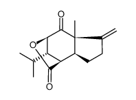 (1R,8aα,9S)-1,4,5,5a,6,7,8,8a-Octahydro-5aα-methyl-6-methylene-9-isopropyl-1,4α-methano-2H-cyclopent[d]oxepine-2,5-dione structure